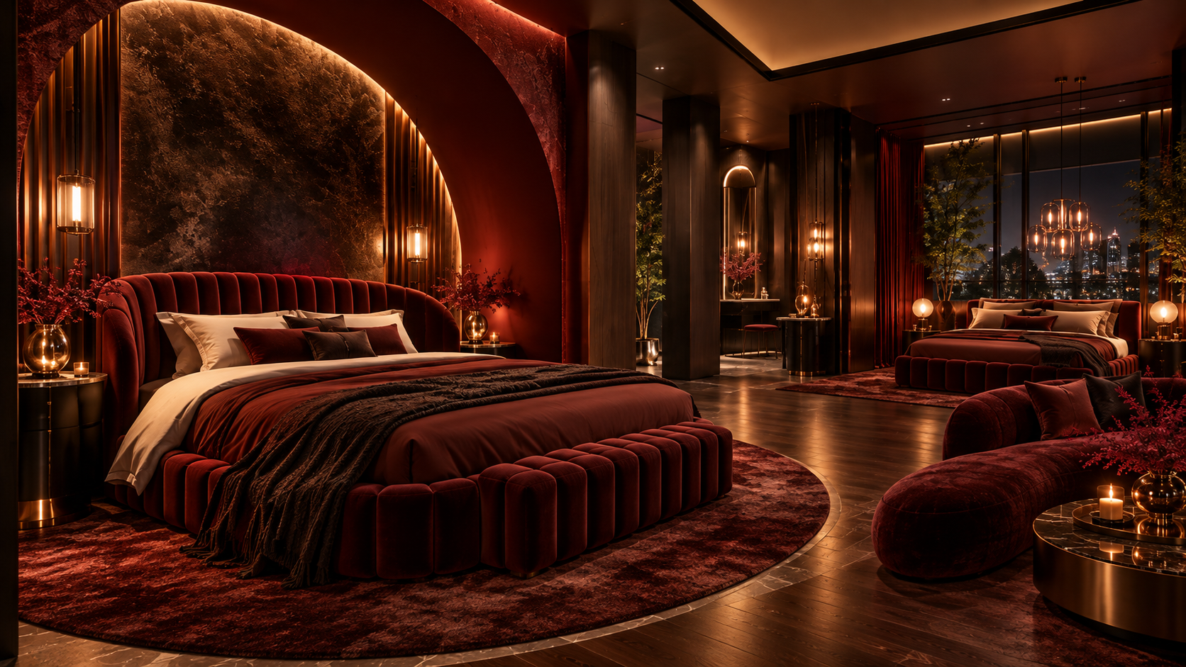 The Red Room — Bedroom detail