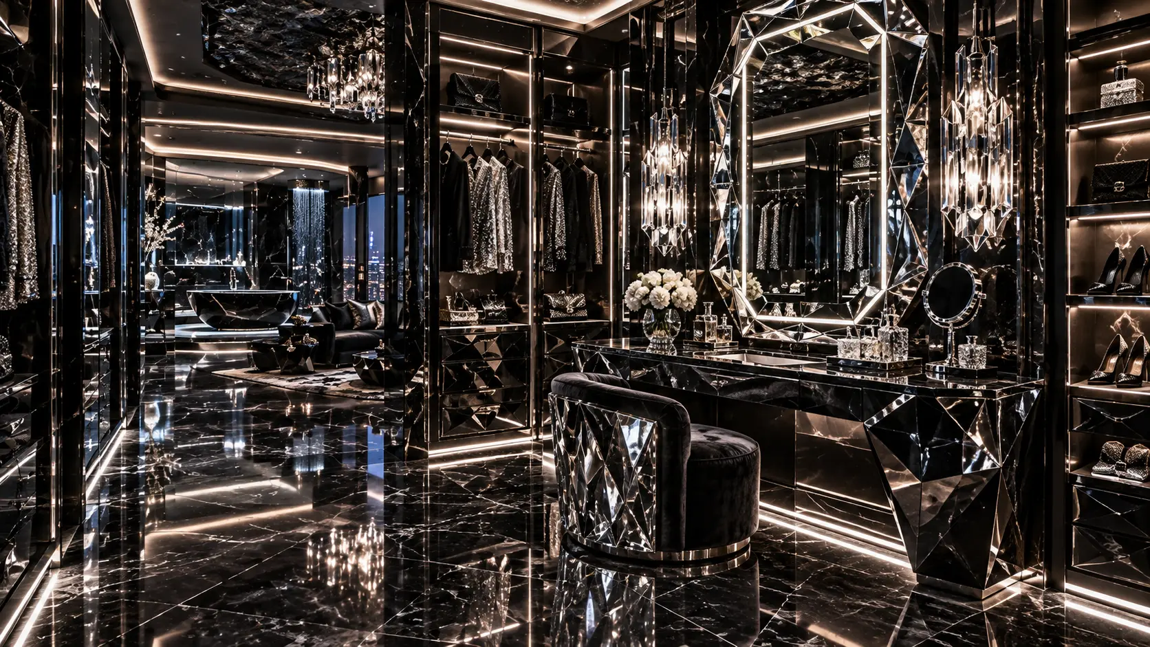 Vanity and wardrobe