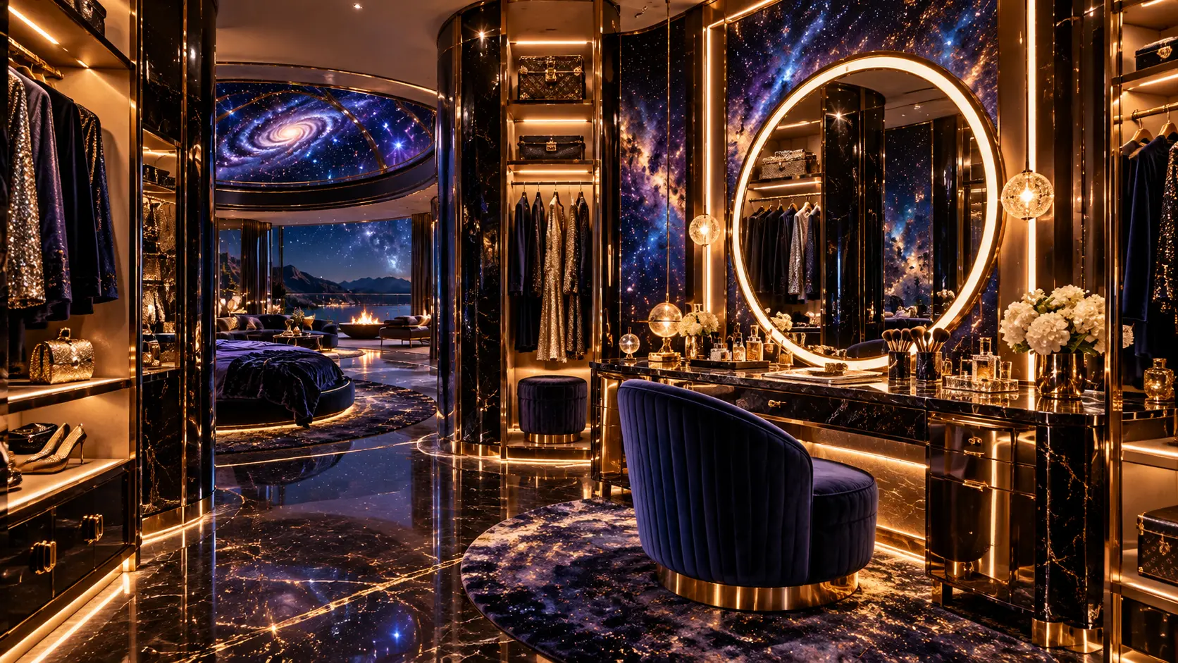 Vanity and wardrobe