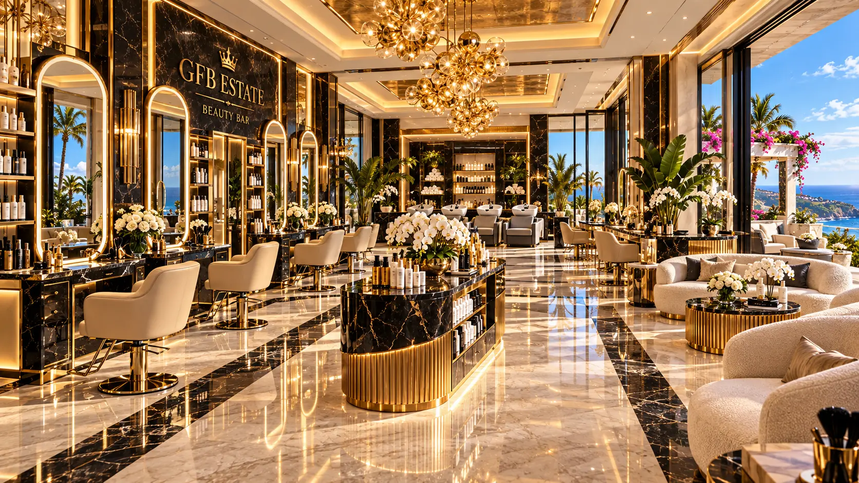 The Beauty Bar salon floor