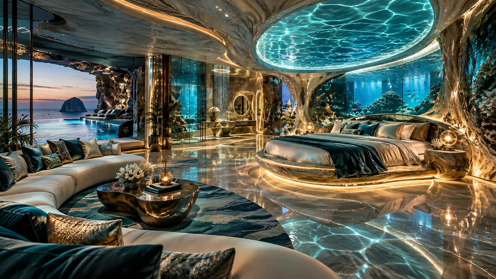 Lounge and ocean view