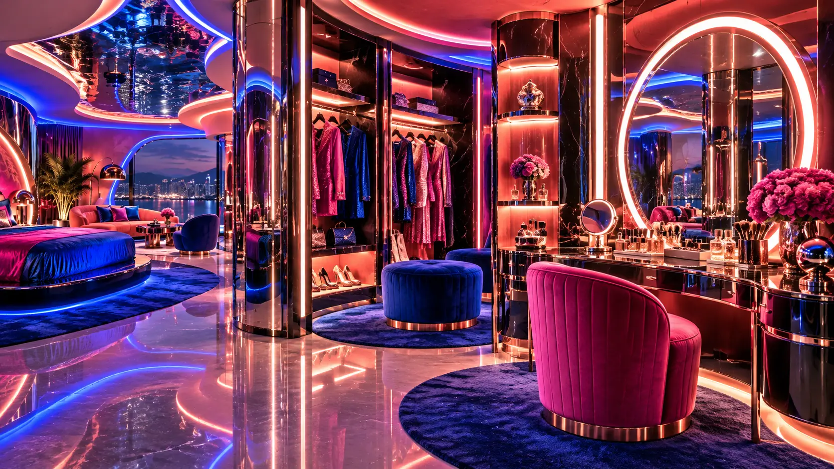 Wardrobe and vanity