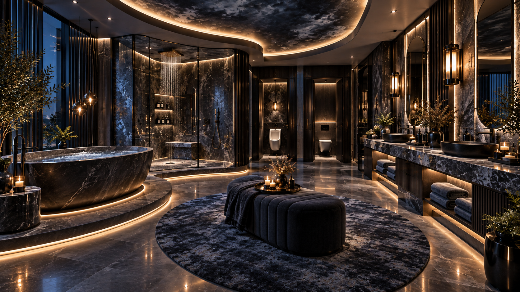 The Stormy Satin Room — Bathroom