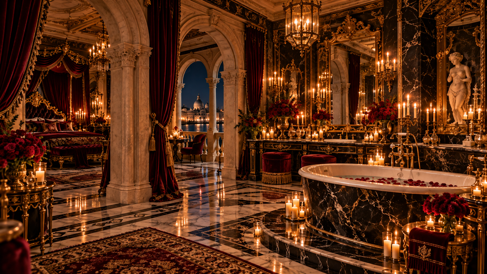The marble bath