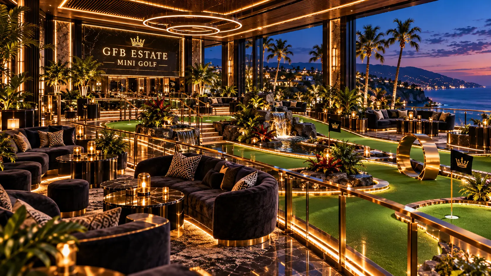 Lounge side of the course