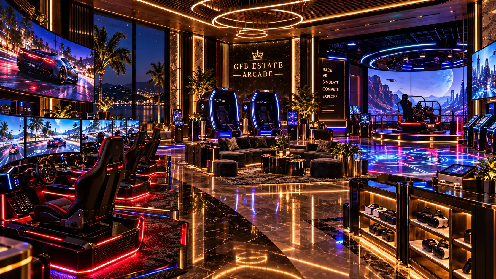 Modern immersive gaming zone