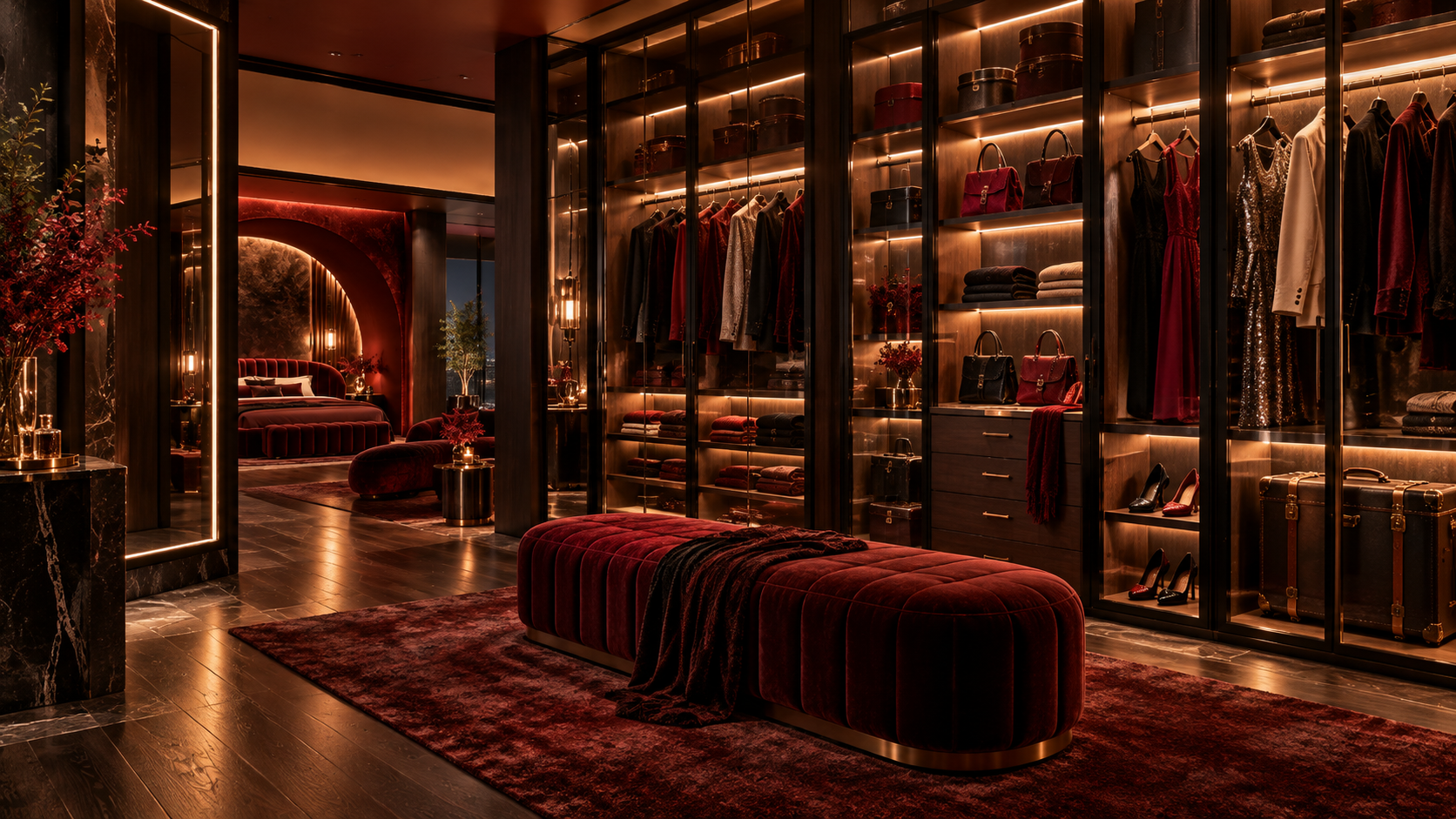 The Red Room — Walk-in closet