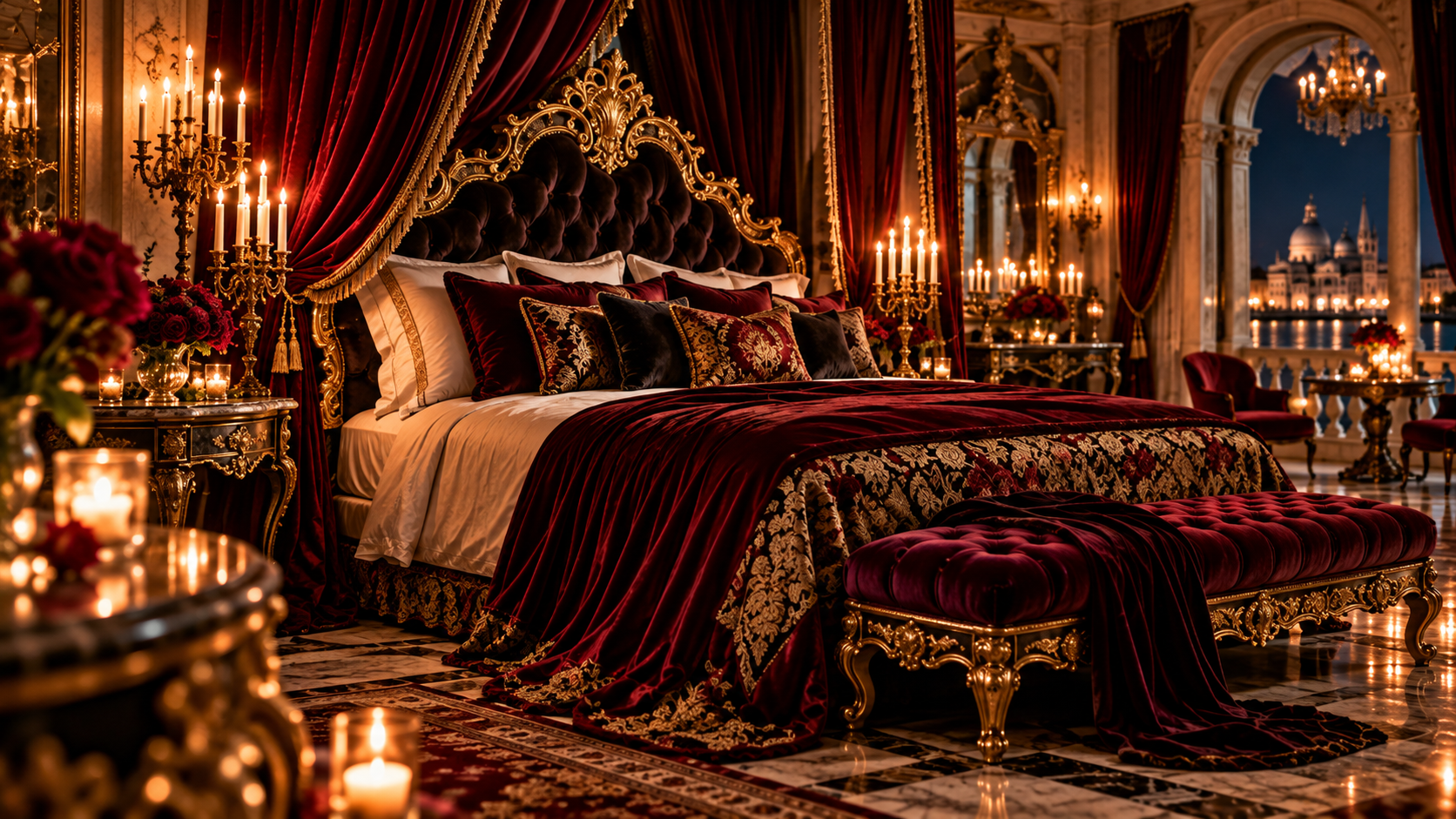 The canopy bed