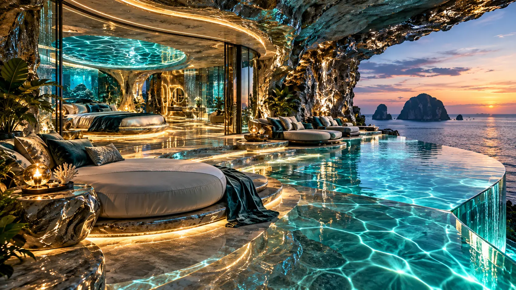 Infinity pool terrace
