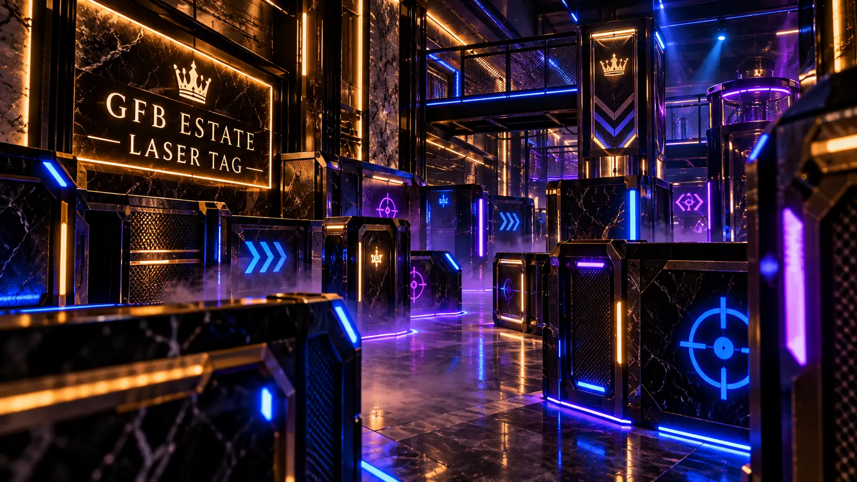Neon tactical corridor