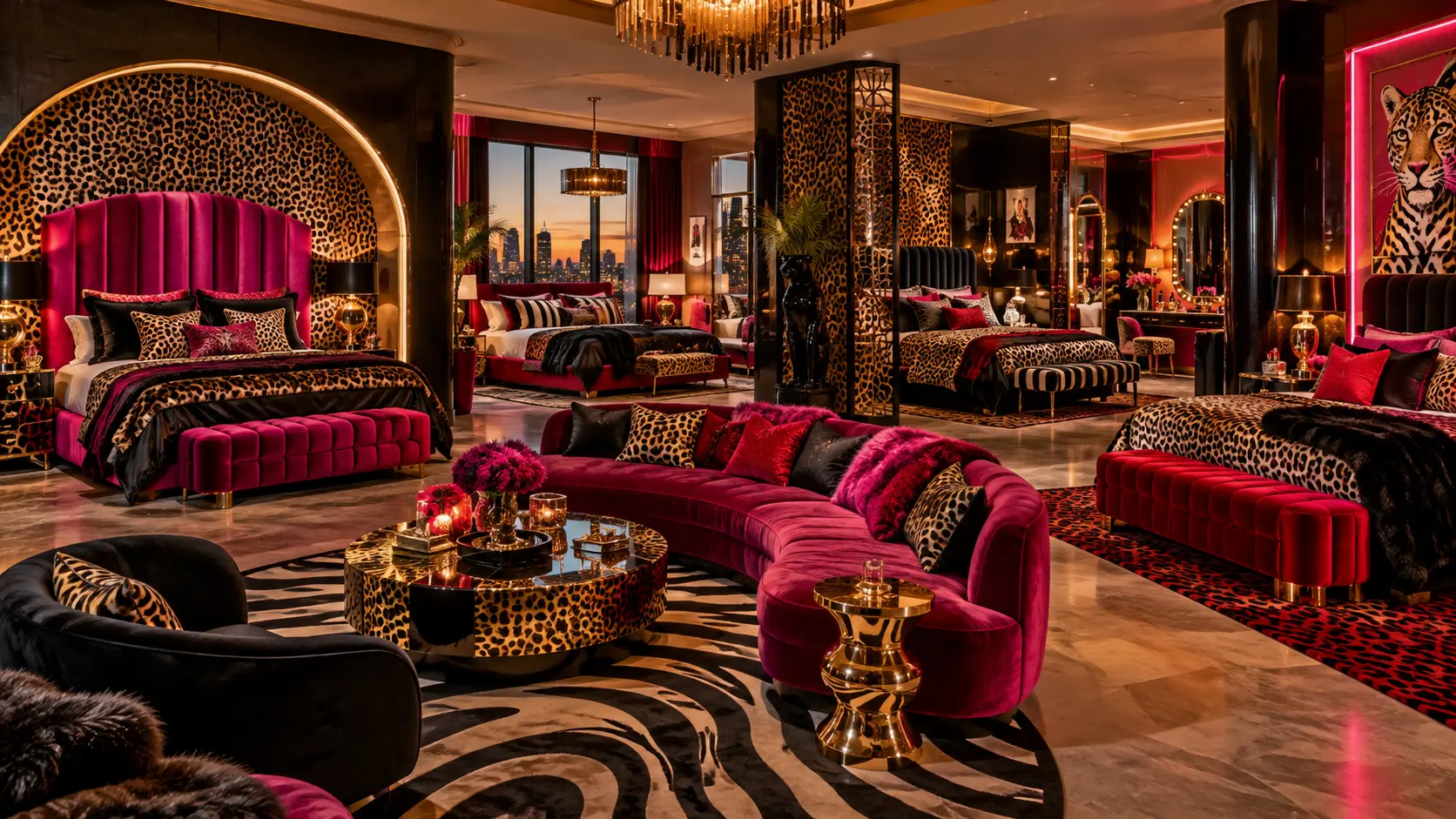 The Leopard Riot Room — Four-bed overview