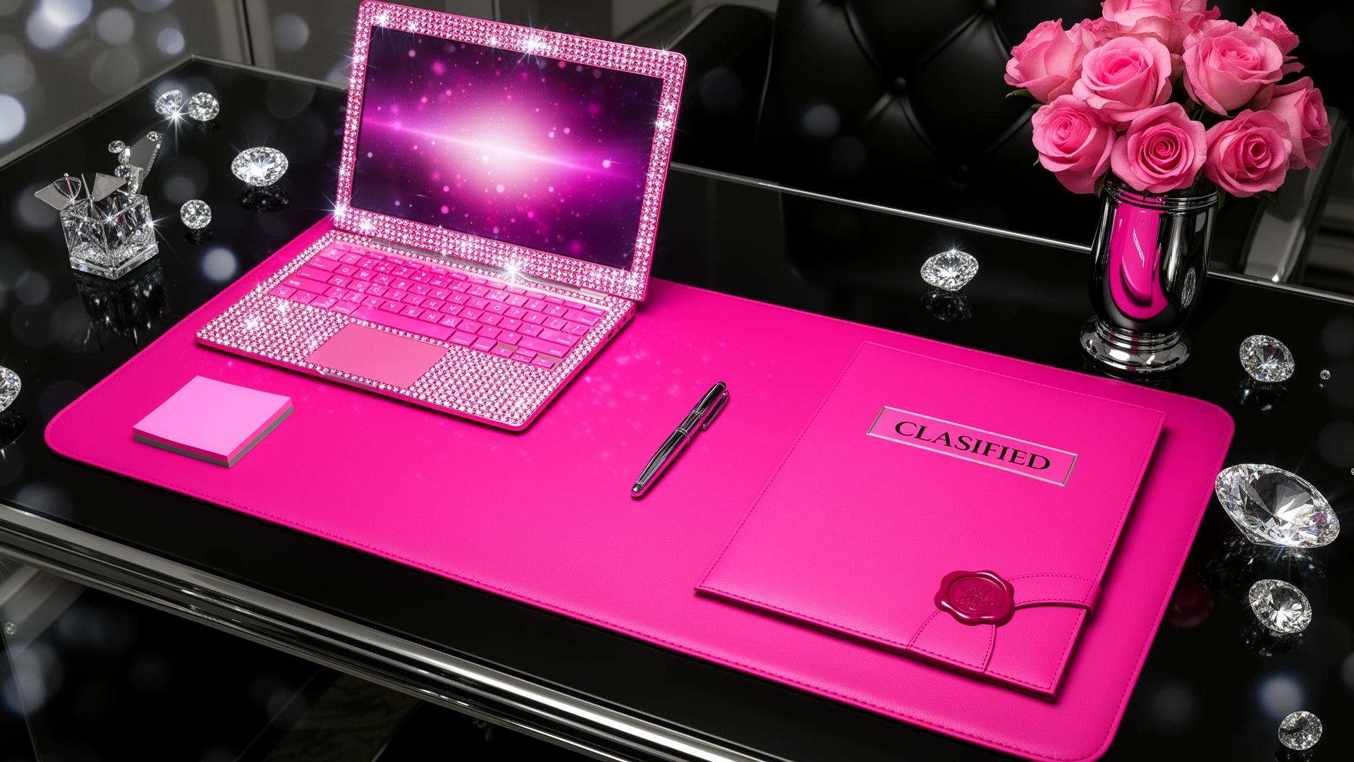 Executive front desk inside the Baddie Briefcase HQ